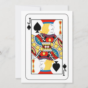 Klassische Jack of Spades Poker Karte