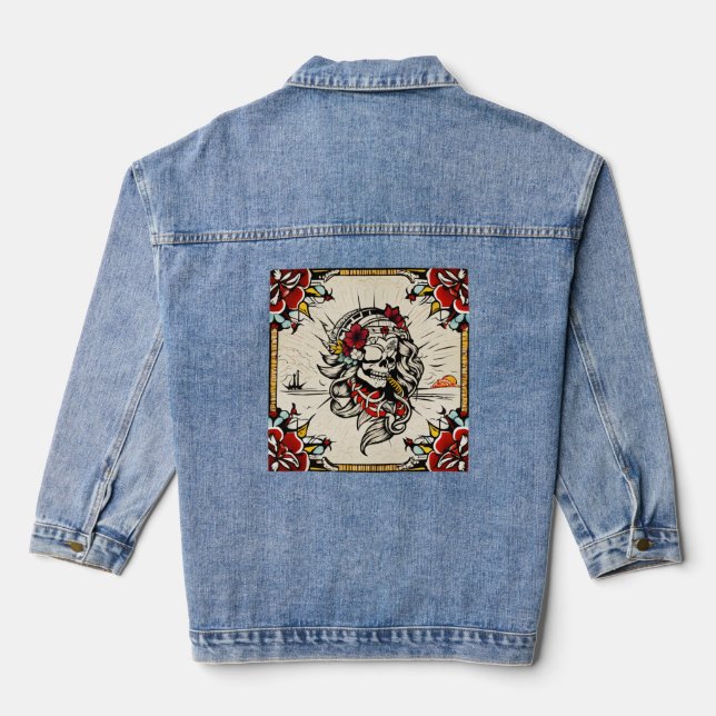 Klassische Jacket - Gemütlichkeit, Komfort und zei Jeansjacke (Rückseite)