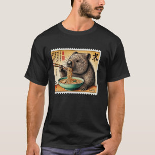 Klassische japanische Kunst Briefmarke Wildlife Ni T-Shirt
