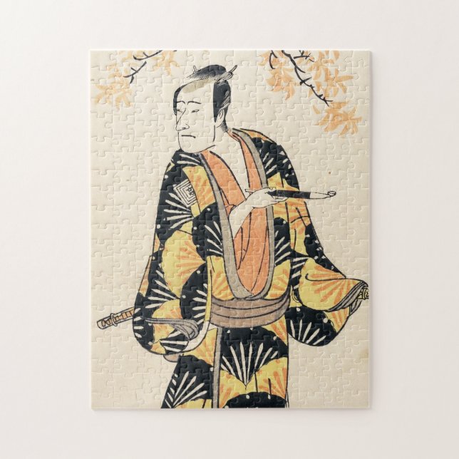 Klassische japanische legendäre Kriegerin Samurai  (Vertikal)