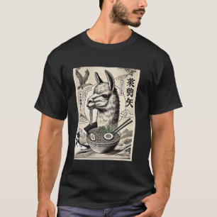 Klassische Japanische Nudel-Höhlenkunst Wildtier L T-Shirt