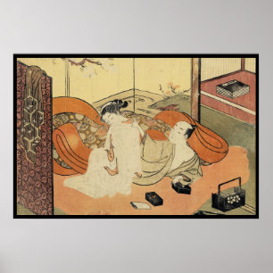 Klassische japanische Ukiyo-e-Oiran-Kunst aus der Poster