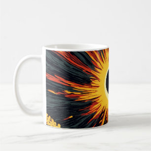 klassische Kaffeemaschine Tasse mit Sonnendesign