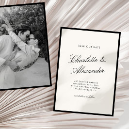 Klassische Kalligrafie Altes Geld Save The Date