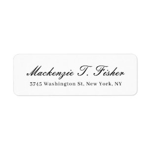 Klassische Kalligrafie Elegant schlicht Schwarz & 