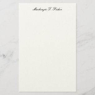 Klassische Kalligrafie Elegant schwarz-weiß Briefpapier