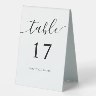 Klassische Kalligrafie Hochzeit Tischnummer Tischaufsteller