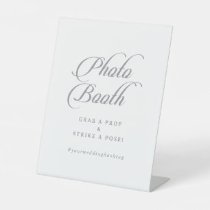 Klassische Kalligrafie-Hochzeits-Fotobooth Sockelschild