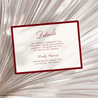 Klassische Kalligraphie Deep Red Old Money Details