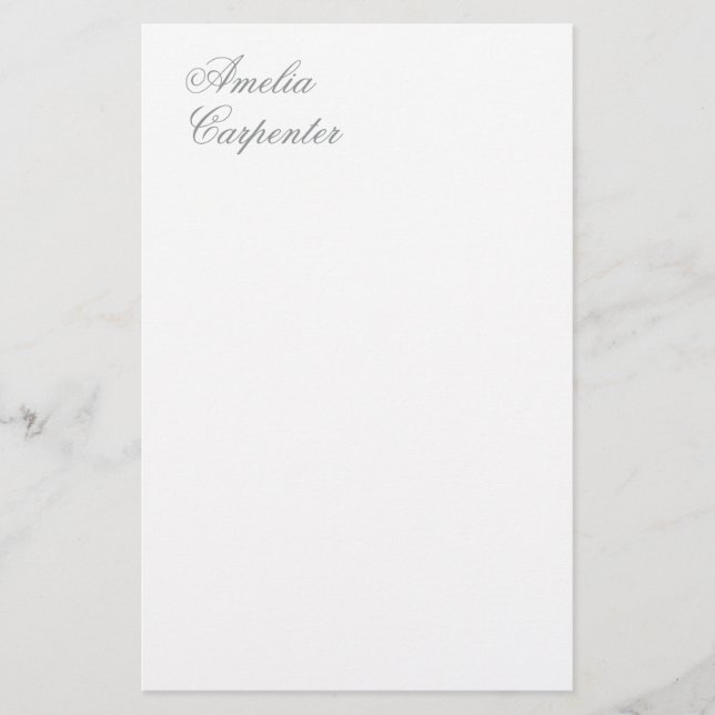 Klassische Kalligraphie Minimalistisch Beruflich Briefpapier (Vorderseite)
