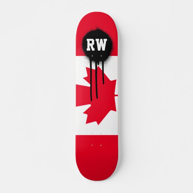Klassische Kanada-Flagge Skateboard (Vorne)