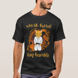 Klassische Karate-Accessoires Katze Jungen Kinder T-Shirt