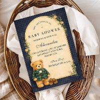Klassische Karo-Kinderzimmer-Teddy-Baby-Party