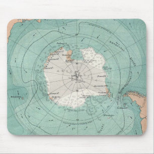 Klassische Karte der Antarktis Mousepad