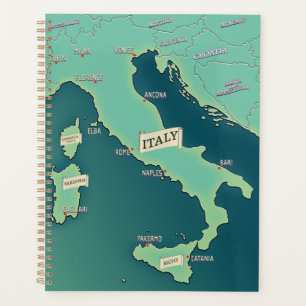 Klassische Karte von Italien Planer