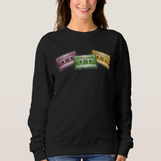 Klassische Kassettenbänder für Musik der 90er Jahr Sweatshirt
