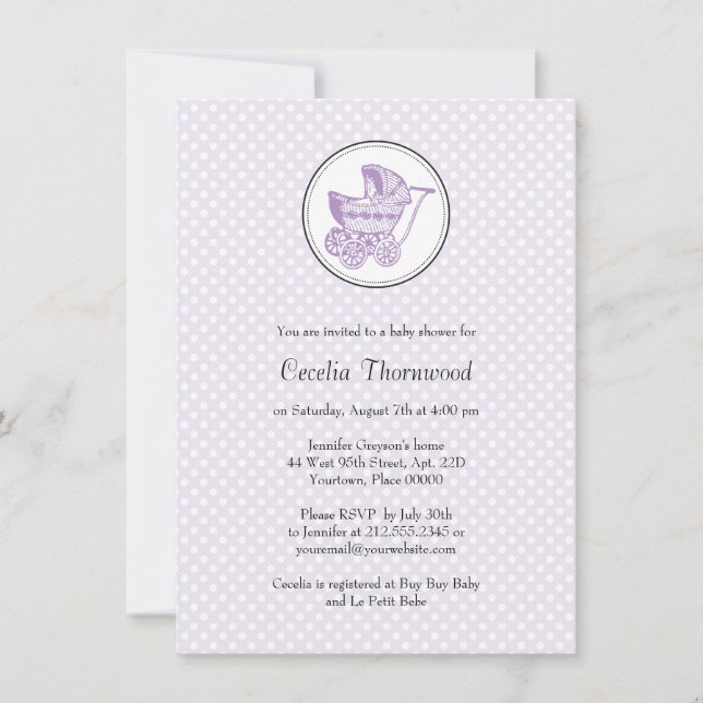 Klassische Kinderdusche Einladung (Vorderseite)