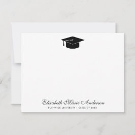 Klassische Klassik Grad Graduate Cap Abschluss Mitteilungskarte