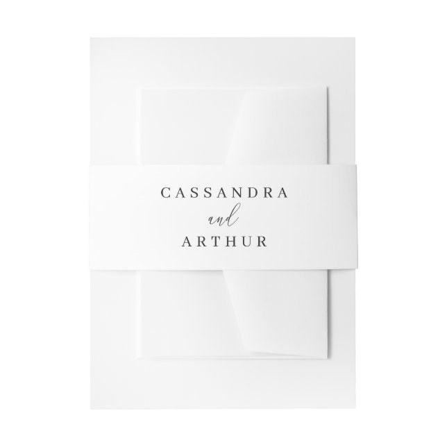 Klassische klassische formelle, einfache Hochzeit Einladungsbanderole (Vorderseite Beispiel)