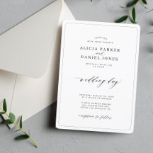 Klassische klassische Hochzeit in Schwarz-Weiß