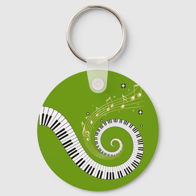 klassische Klavierspirale Schlüsselanhänger (Vorderseite)