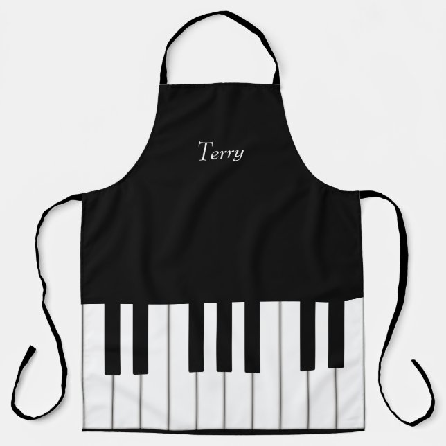 Klassische Klaviertastatur Personalisiert Music Lo Schürze (Vorderseite)