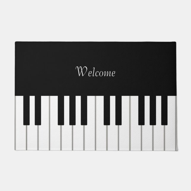 Klassische Klaviertastatur personalizable Fußmatte (Vorderseite)