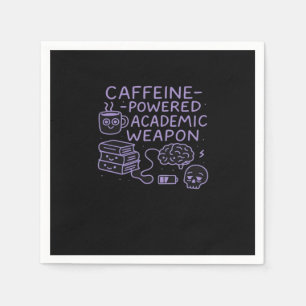 Klassische koffeingetriebene akademische Waffe Serviette