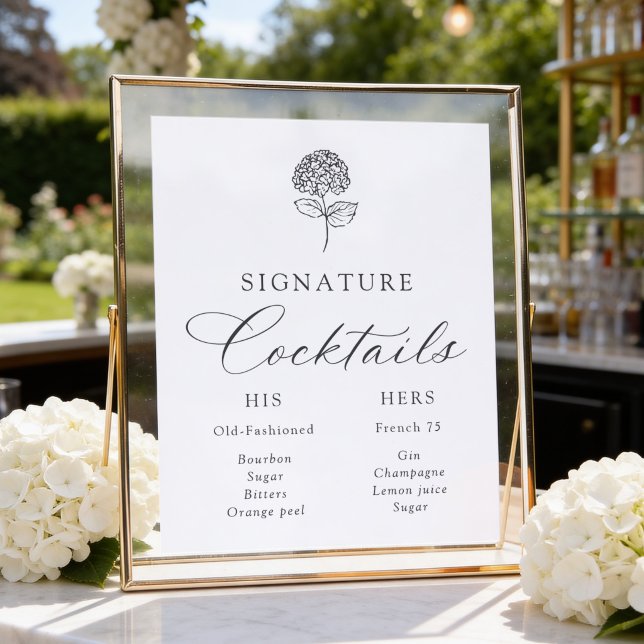 Klassische Kohlehydrangea-Signature-Drinks Poster (Von Creator hochgeladen)