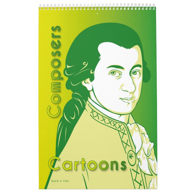 Klassische Komponisten Portraits, Cartoon Style Kalender (Titelbild)