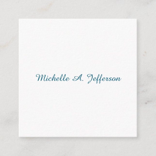 Klassische kreative Trendy White Ocean Blue Begleitkarte (Vorderseite)