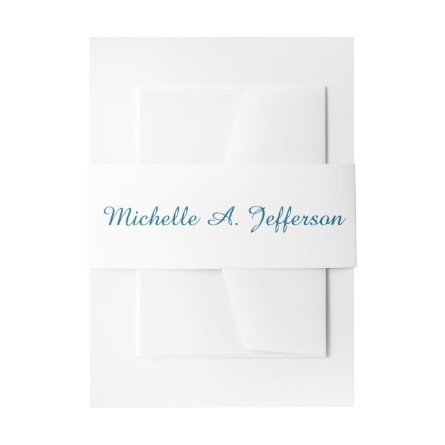 Klassische kreative Trendy White Ocean Blue Einladungsbanderole (Vorderseite Beispiel)