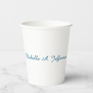 Klassische kreative Trendy White Ocean Blue Pappbecher