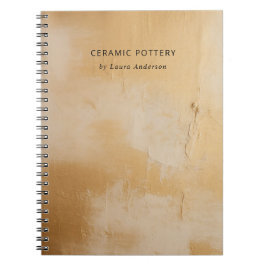 Klassische künstlerische Chic Beige Gold Ölfarbe F Notizblock