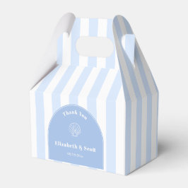 Klassische Küste Hochzeitblau-Weiß Streifen Geschenkschachtel