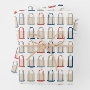 Klassische Küsten-Tasche Strand New England Geschenkpapier Set