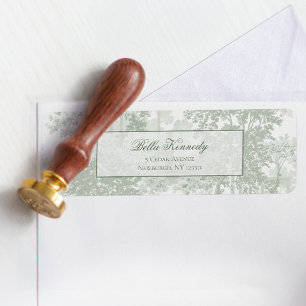 Klassische Landschaft-Toile-Hochzeit in Salbeigrün