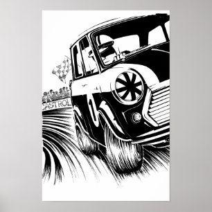 Klassische laufende Minigrafik Poster