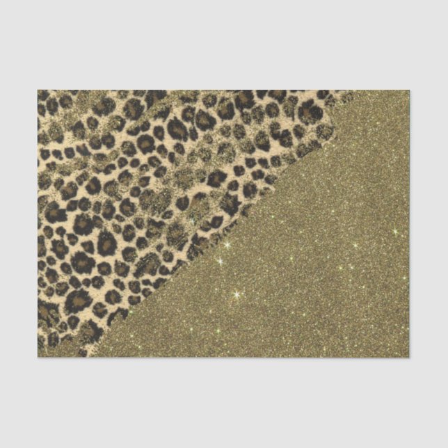 Klassische Leopard-DruckBrushstrokes auf Seidenpapier (Vorderseite)