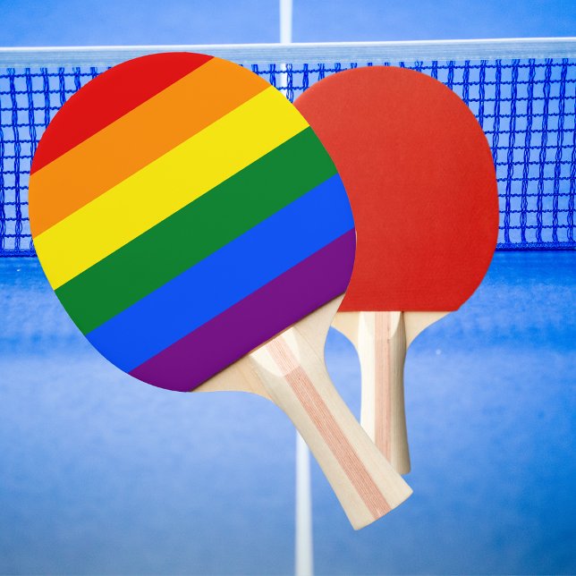 Klassische LGBTQ-Gay Pride-Regenbogenflagge Tischtennis Schläger (Von Creator hochgeladen)