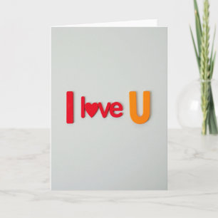 Klassische Liebeskarte 'Ich liebe dich' Karte