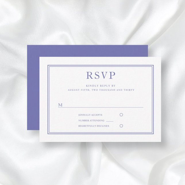 Klassische Lila Hochzeit RSVP Karte (Von Creator hochgeladen)
