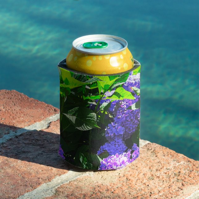 Klassische Lila realistische Hydrangea Cooler Dosenkühler (In Situ Pool)