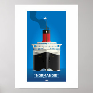 KLASSISCHE LINIENSERIE - SS Normandie Poster