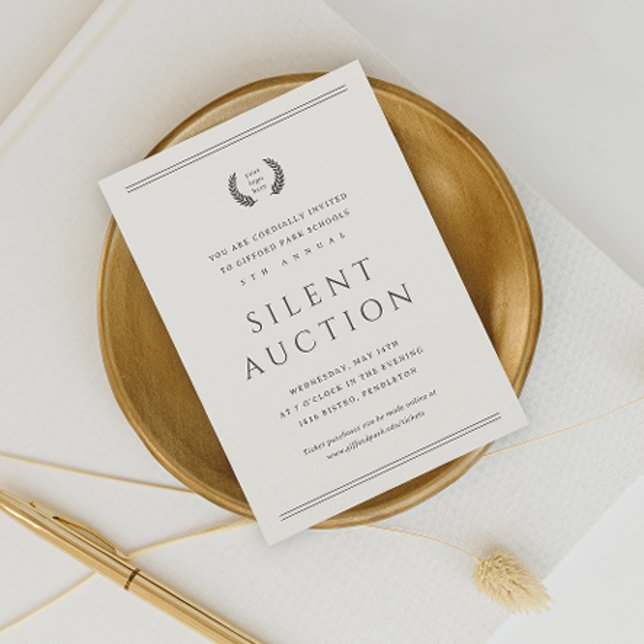 Klassische Logos für Unternehmen - Stille Auktion Einladung (Von Creator hochgeladen)