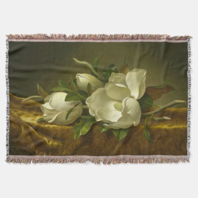 Klassische Magnolien-Wurfs-Decke Decke (Vorderseite)