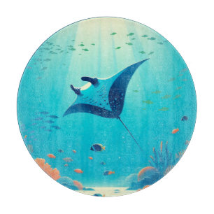 Klassische, Mantarochen-Küstenkunst Schneidebrett