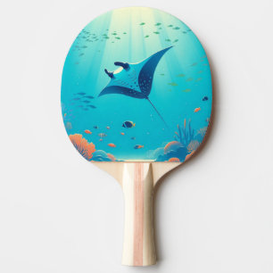 Klassische, Mantarochen-Küstenkunst Tischtennis Schläger