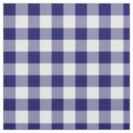 Klassische Marine und White Gingham Pattern Stoff
