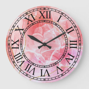 Klassische Marmor-Wanduhr mit römischen Ziffern Große Wanduhr
